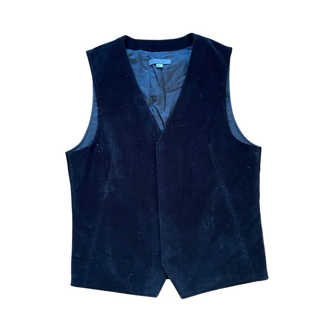 John Varvatos 4-Button Corduroy Vest Black - Size 46IT/38US